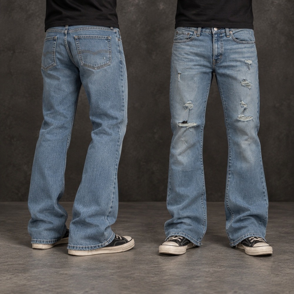 27x30 Light Blue Wash Bootcut 2000s Y2K Vintage Jeans